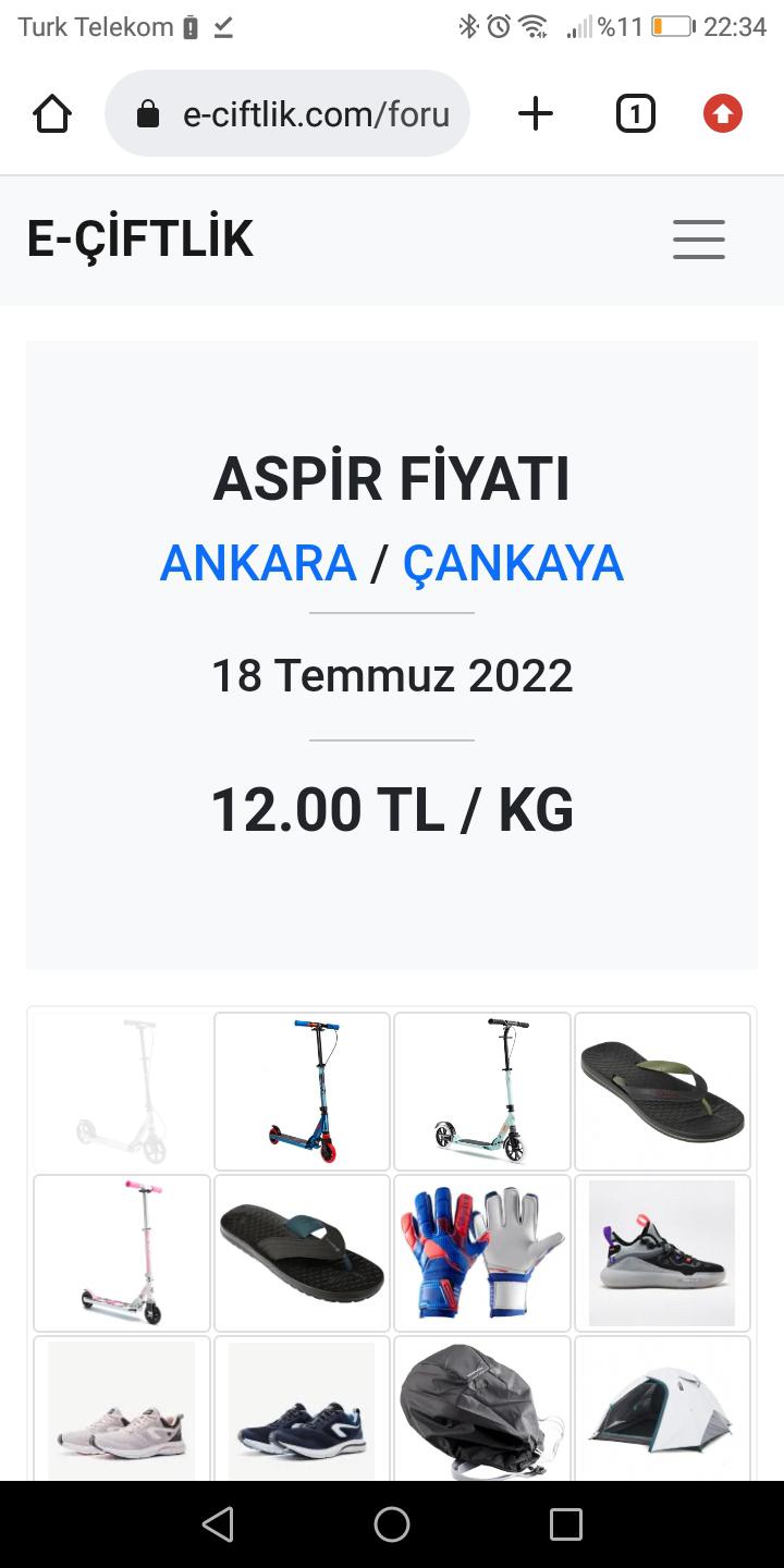 2022 yılı Aspir fiyatları - 14748