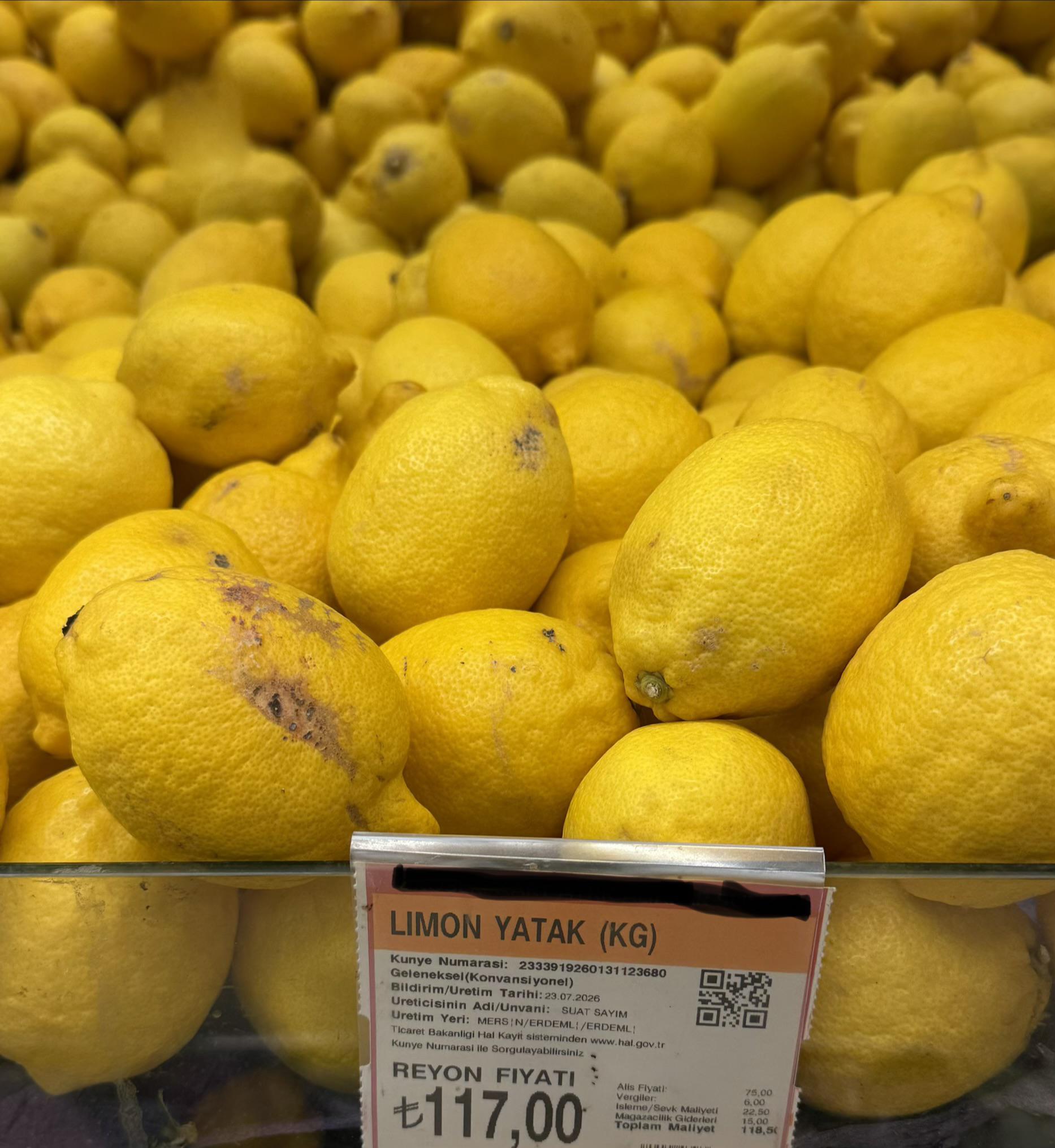 2026 yılı Limon fiyatları - 20811