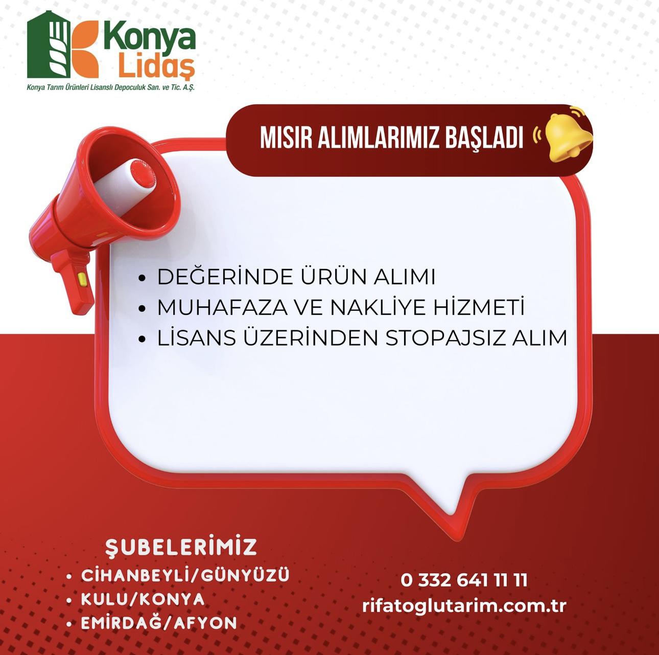 Mısır Dane - Rifatoğlu Tarım Konya Li̇daş tarafından verilen mısır dane alım ilanını ve diğer mısır dane alım ilanlarını tarimziraat.com adresinde bulabilirsiniz