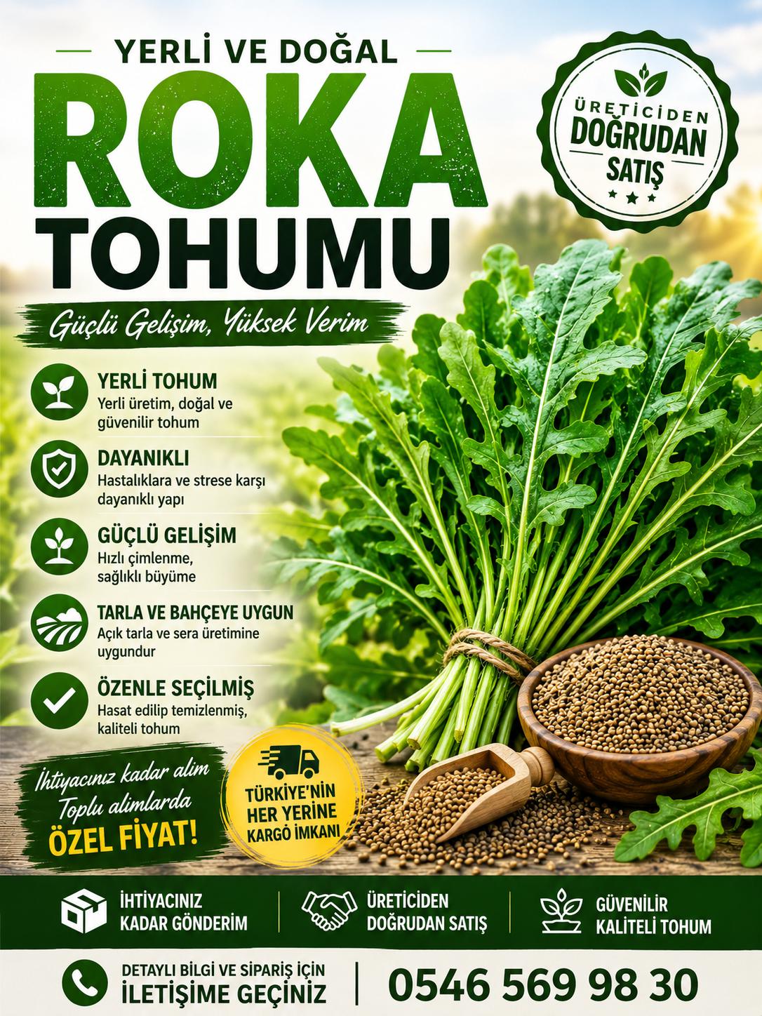 Roka tohumu - Haydar Hüseyi̇n Ari tarafından verilen satılık roka tohumu ilanını ve diğer satılık roka tohumu ilanlarını tarimziraat.com adresinde bulabilirsiniz